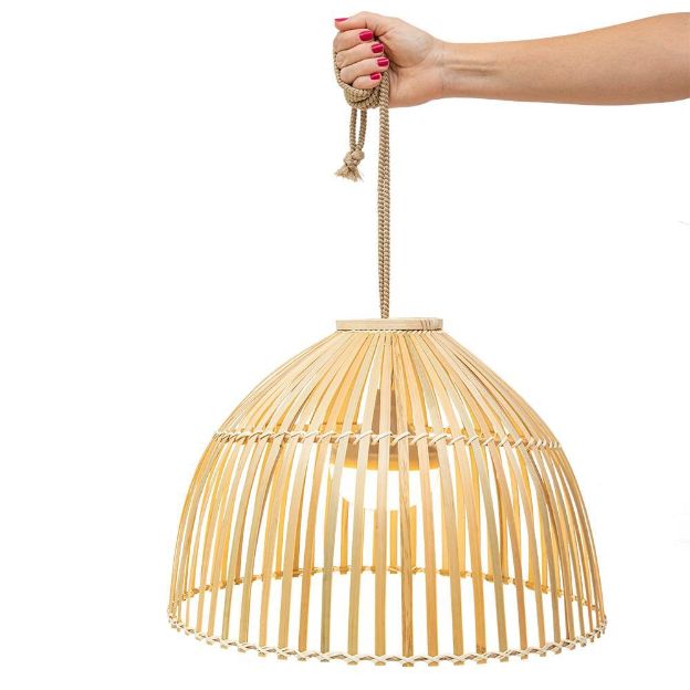 Reona 30 Portable And Rechargeable Outdoor Pendant Light-Brown
