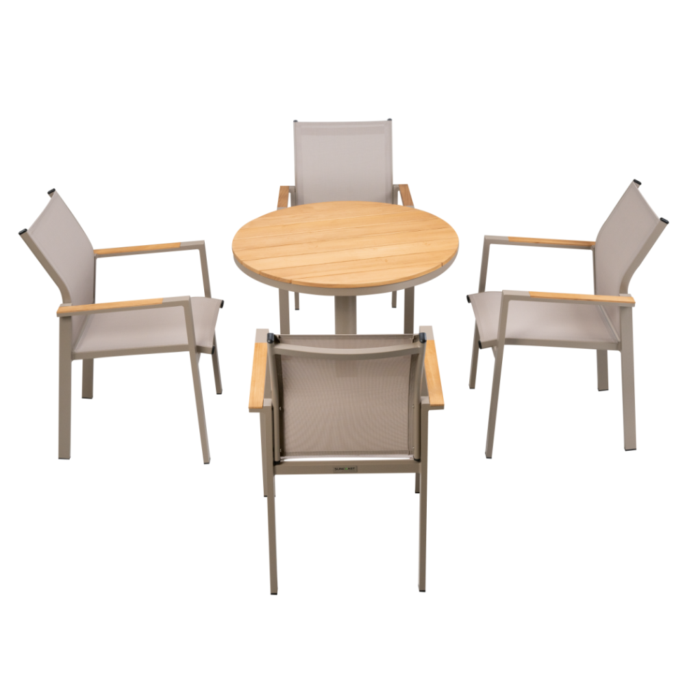 Hamilton Dining Set 4-Seater- Beige