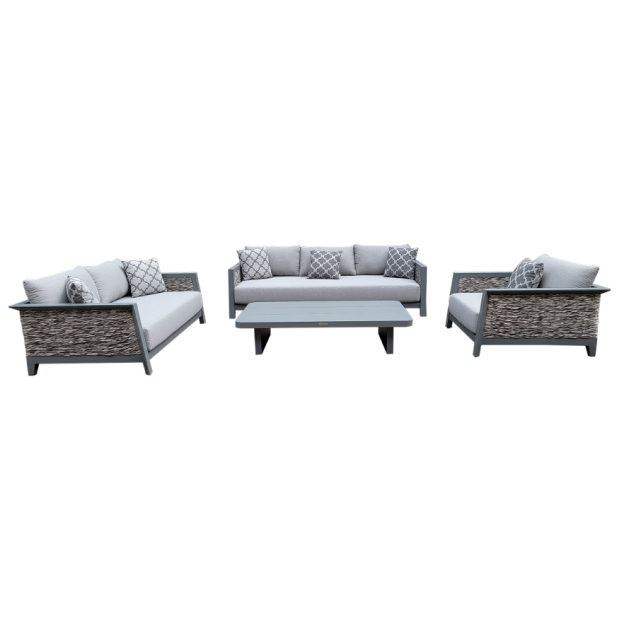 History 7-Seater Sofa Set - Charcoal