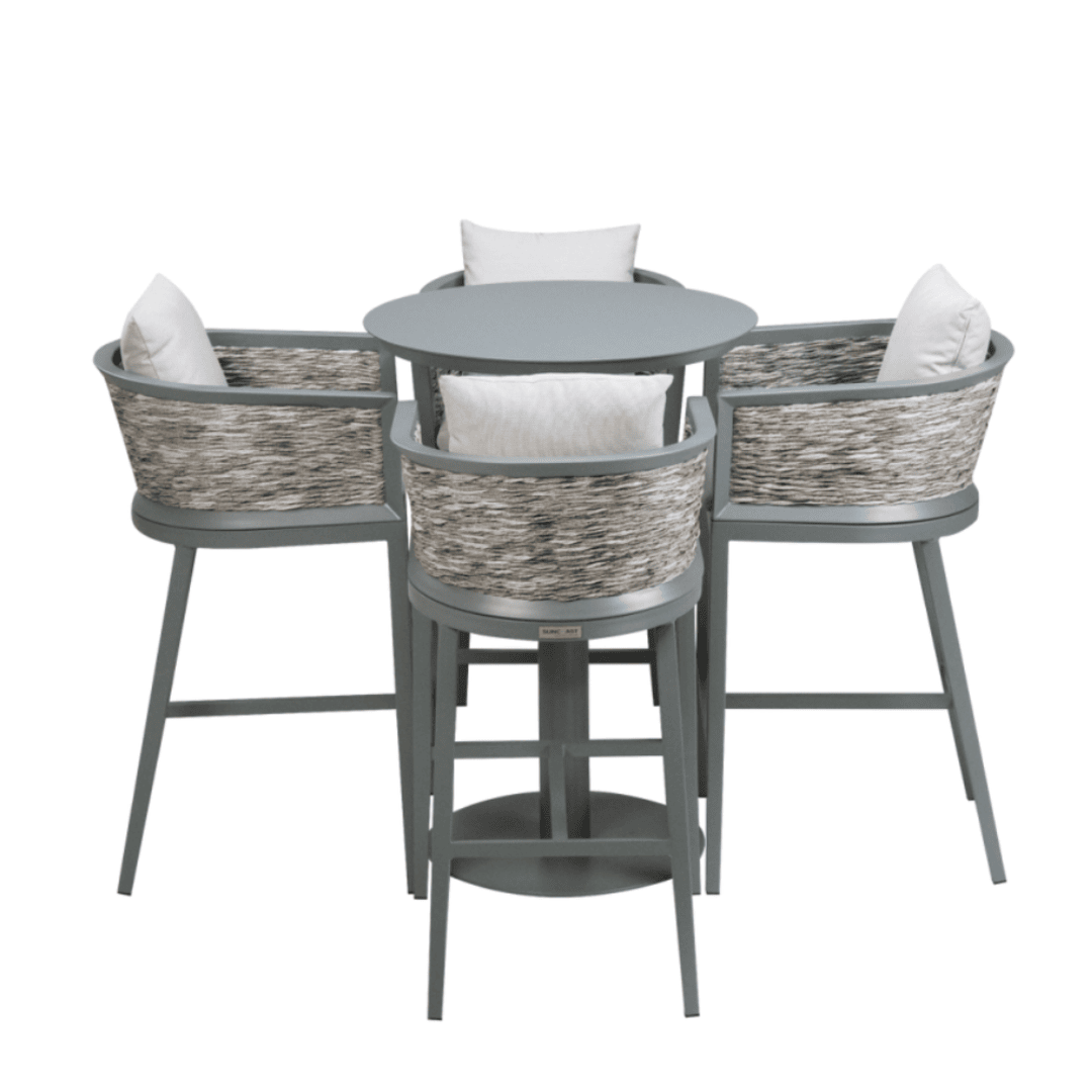 History 4-Seater Bar Set - Charcoal