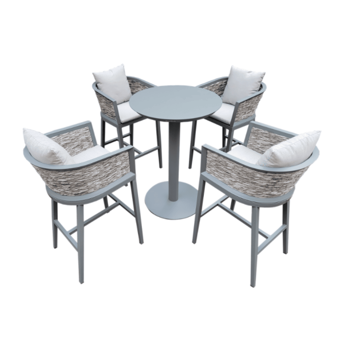 History 4-Seater Bar Set - Charcoal