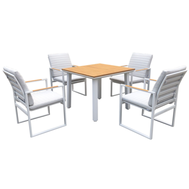Juno 4-Seater Dining Set - White