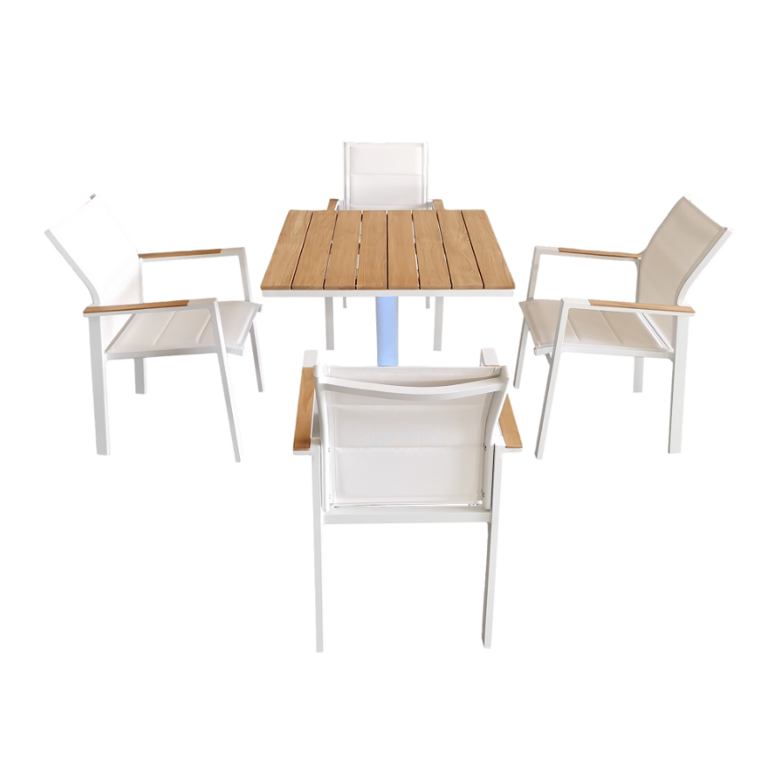 Madrid Dining Set 4-Seater -White