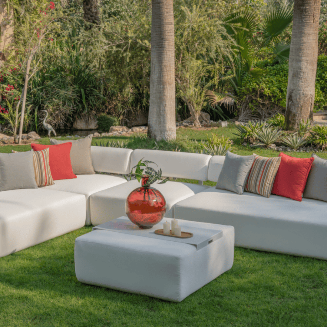 Moment 6-Seater L-Shape Sofa-Set-White