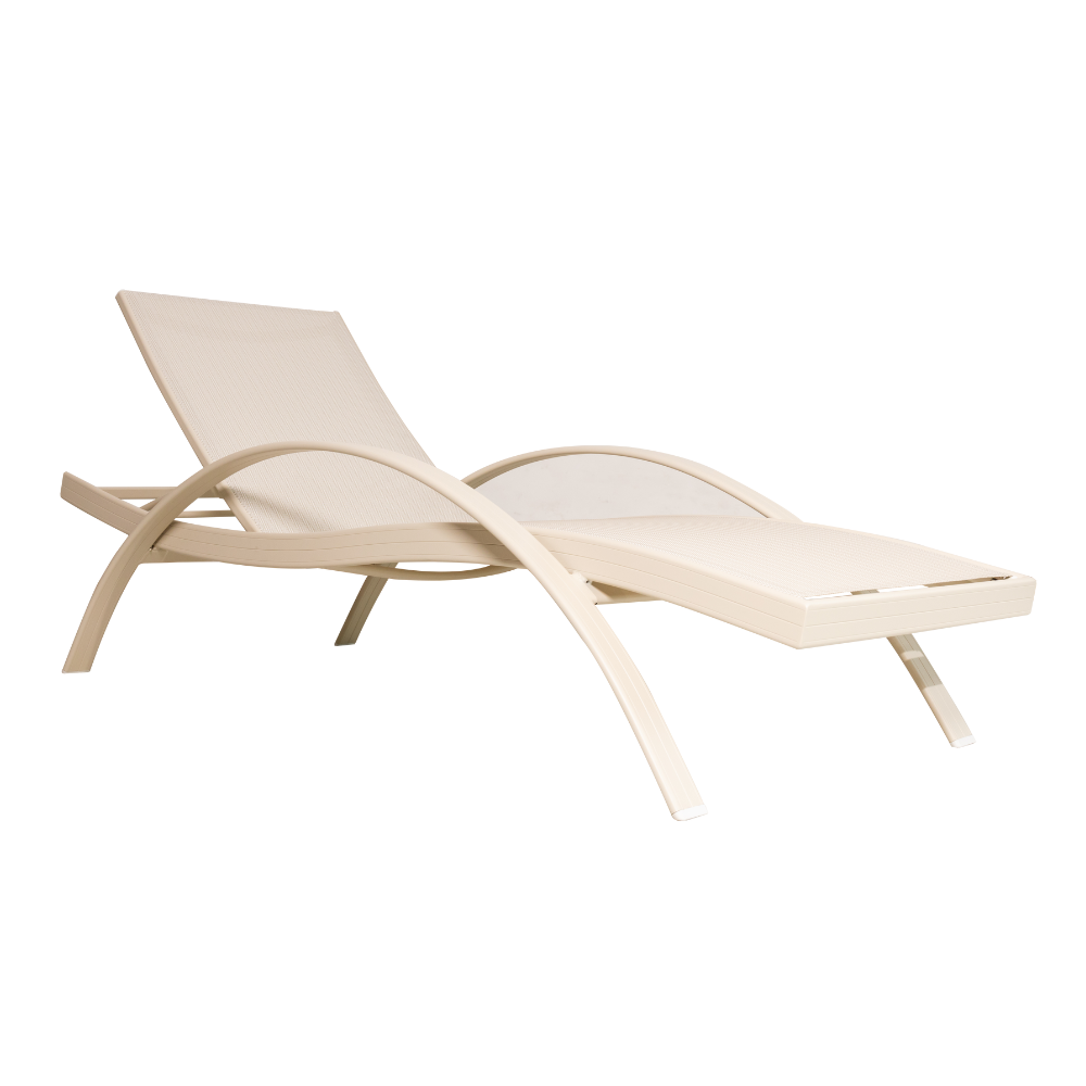 Rainbow Sunbed - Ivory / White