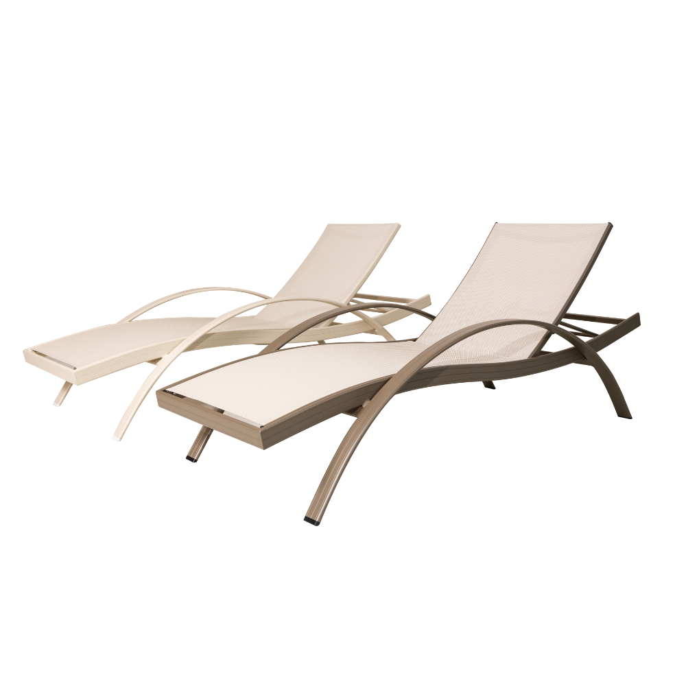 Rainbow Sunbed - Ivory / White