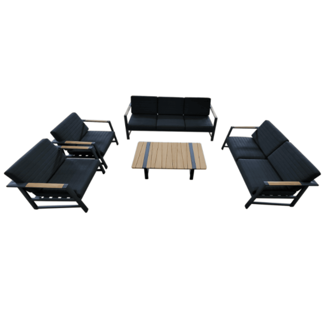 Vision 7-Seater Sofa Set - Charcoal