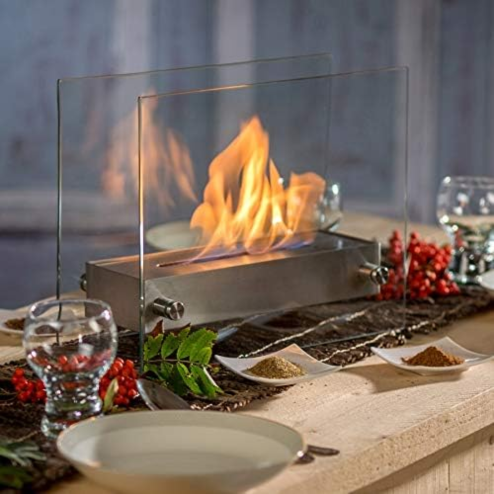 Fire Bowl With Snuffer & Steel Burn Chamber With Durable Wick