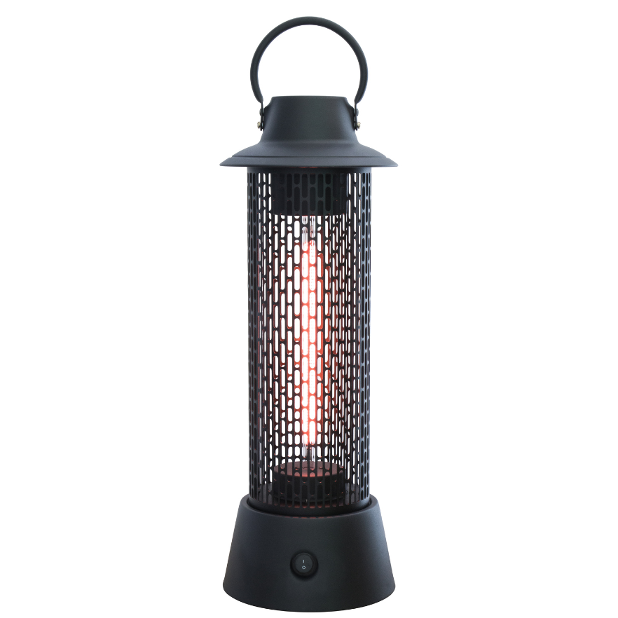 Electric Patio Heater Single Heating Tube Lamp Black/Brown Box