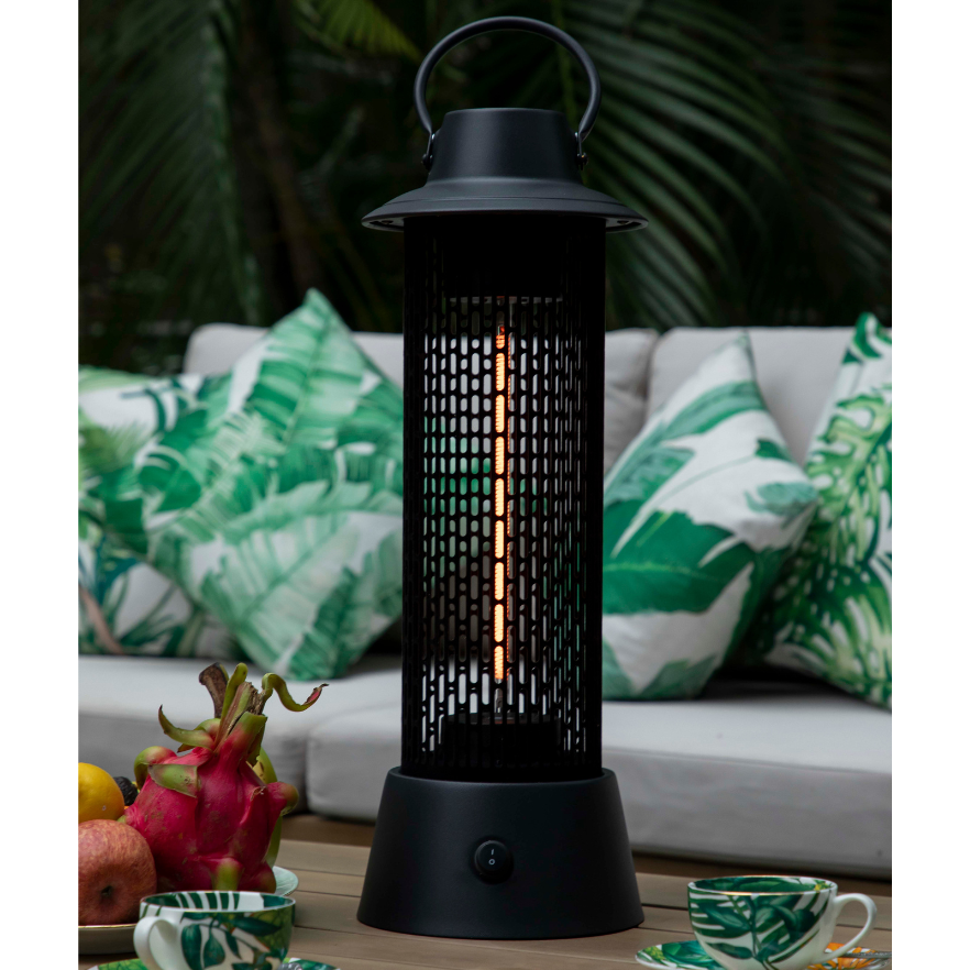 Electric Patio Heater Single Heating Tube Lamp Black/Brown Box