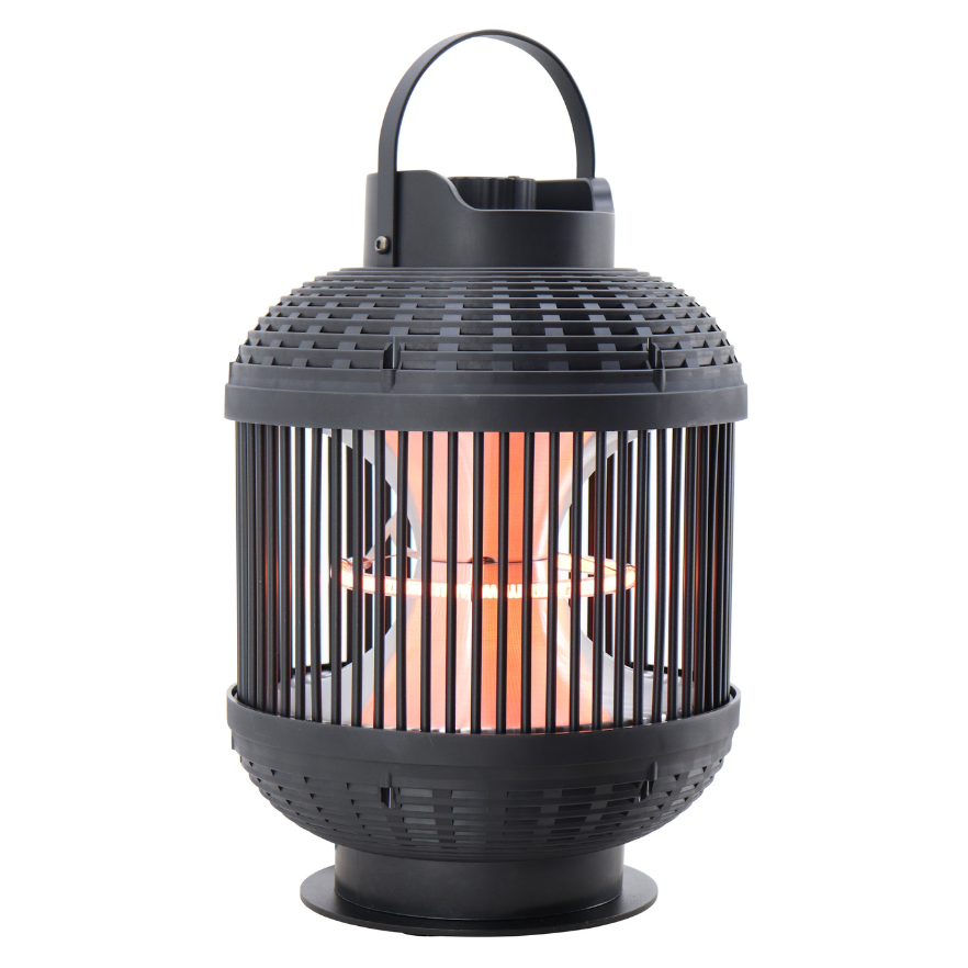Electric Patio Heater Single Carbon Tube Black/Brown Box