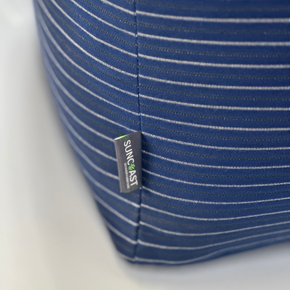 Suncoast Outdoor Customized Pouf-Denim Blue