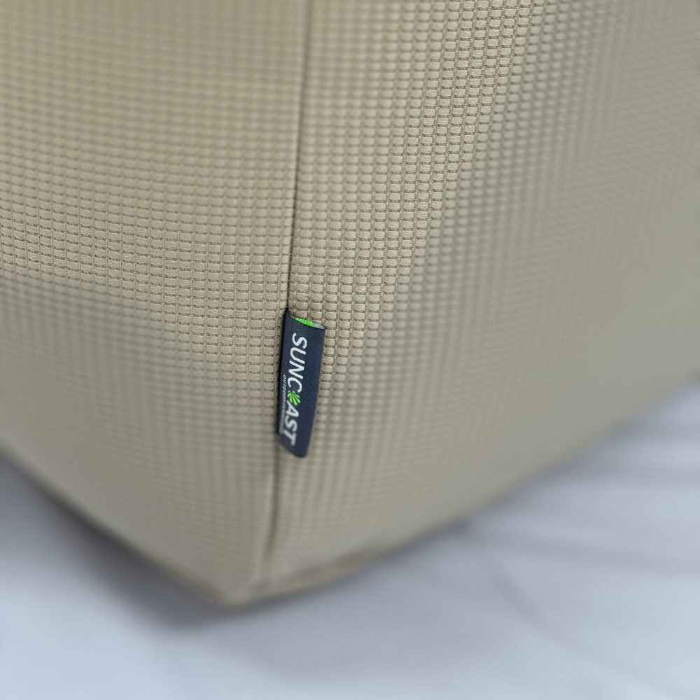 Suncoast Outdoor Customized Pouf -Modern Beige