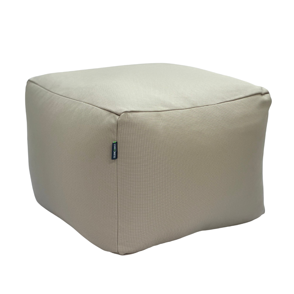 Suncoast Outdoor Customized Pouf -Modern Beige