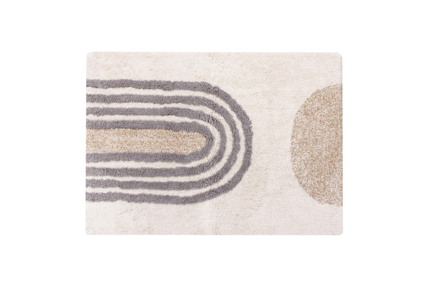 Senta Bath Matt - Ivory / Beige / Grey