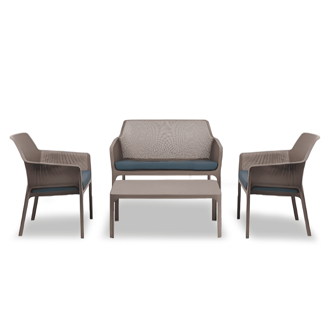 Tortora 4-Seater Sofa Set With Cushion - Brown