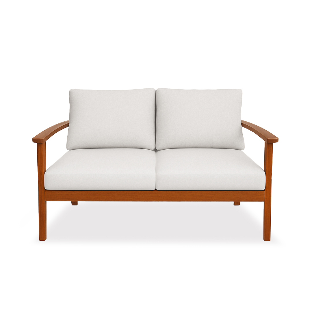Fitt Jatoba Wood 2-Seater Sofa With Cushions