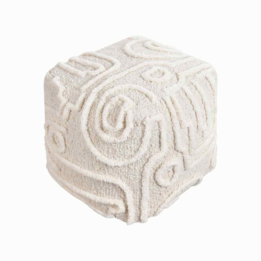 Turvo Pouf - Ivory
