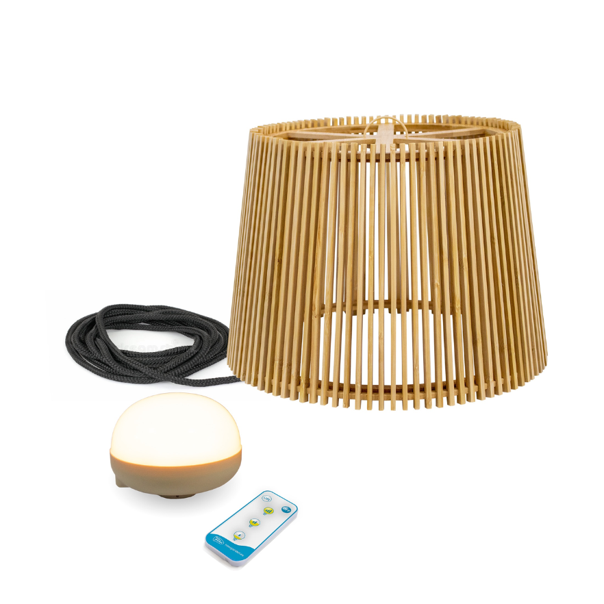 Okinawa Hanging Light Solar & Rechargeable Battery-Brown
