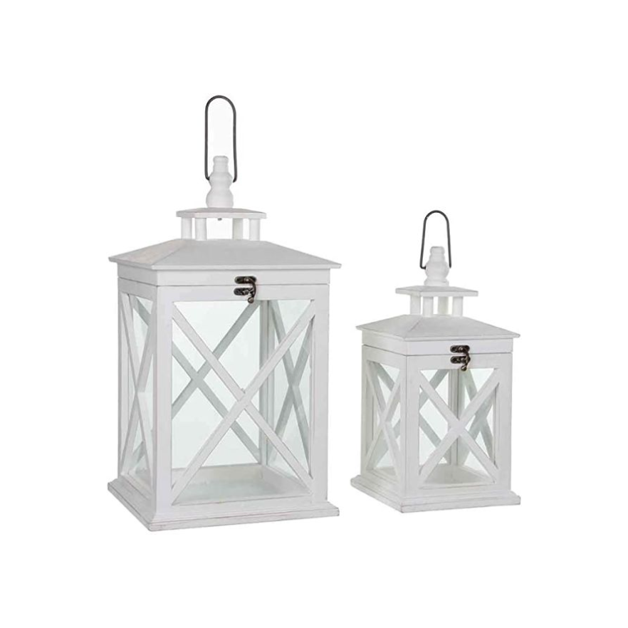 Suncoast White Wooden Lantern (S)