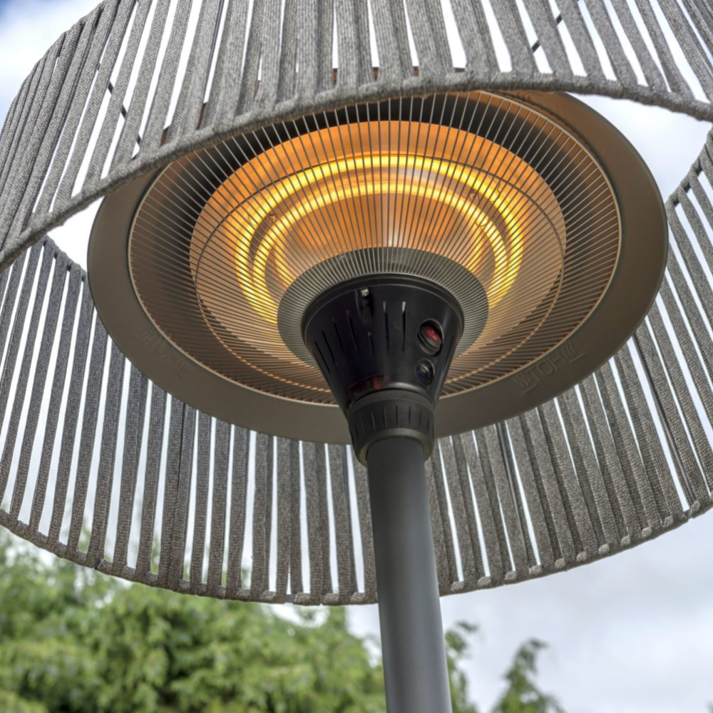 Electric Patio Heater/ Single Heating Lamp-White