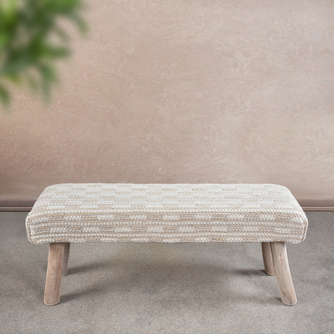 Veleka Bench - Ivory