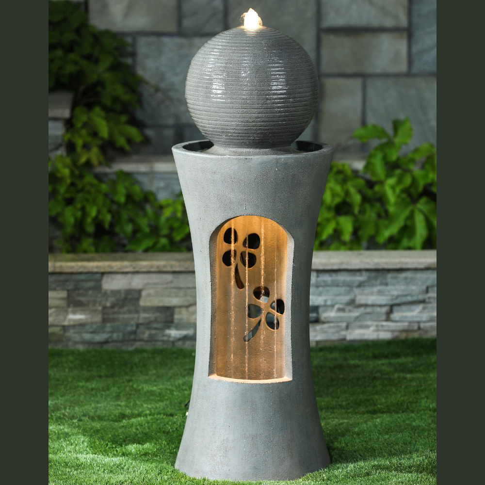 Ball Garden Water Fountain With LED Light