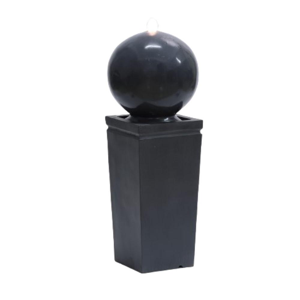 Ball Block Garden Water Fountain With LED Light 