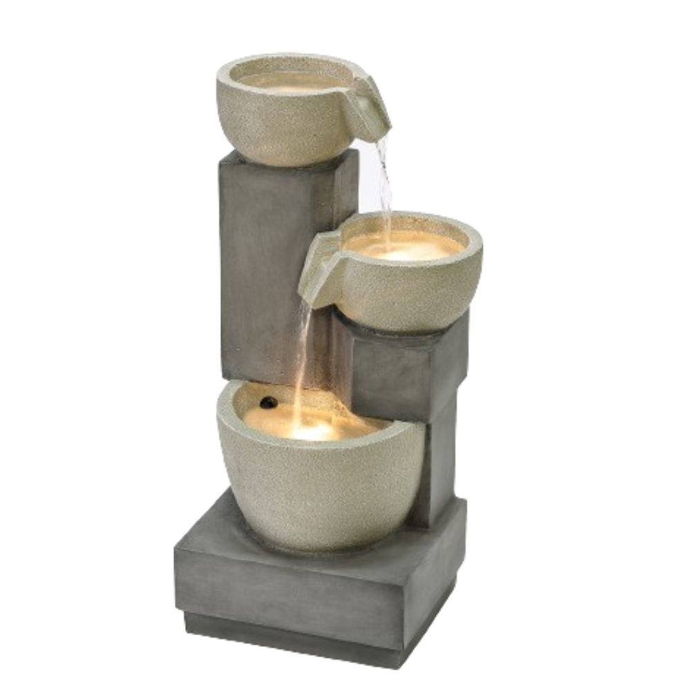 Polyresin cascading fountain With LED light