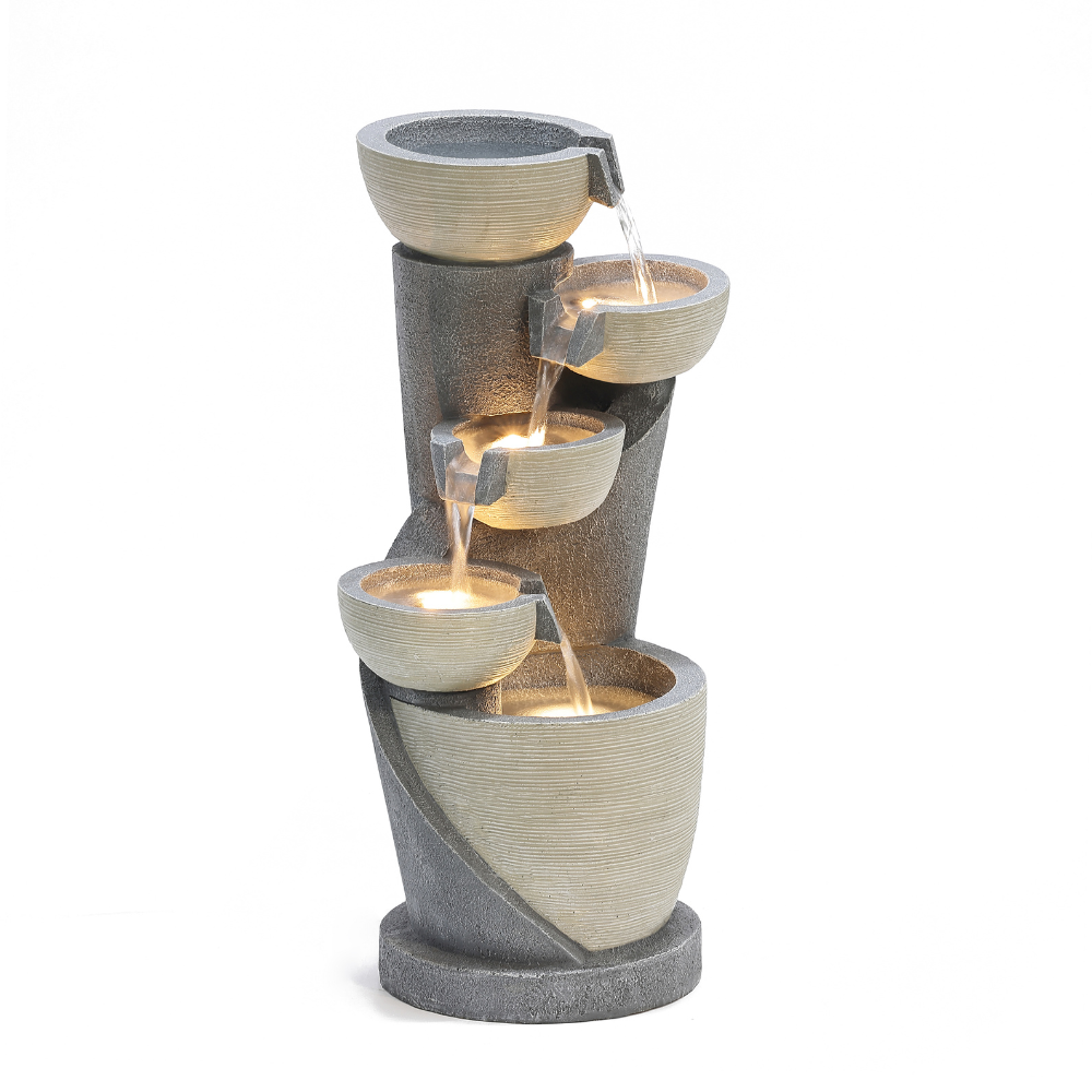Cascading Floor Fountain With LED Light