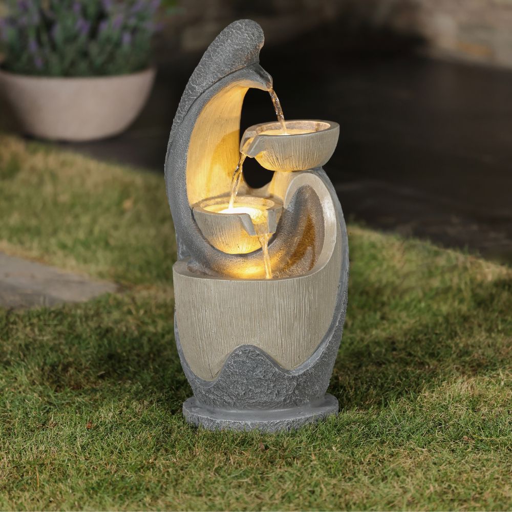 Cascading Fountain With LED Light