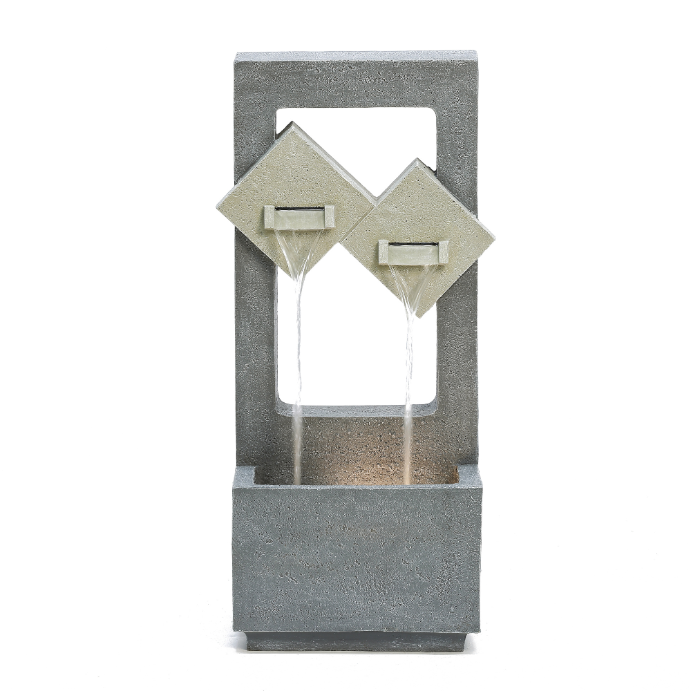 Rectangular Garden Fountain With LED Light