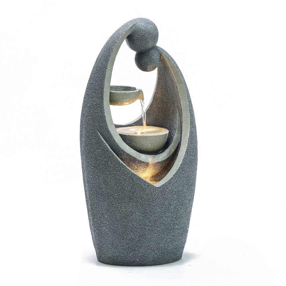 Garden Oval Shape Fountain With LED Light