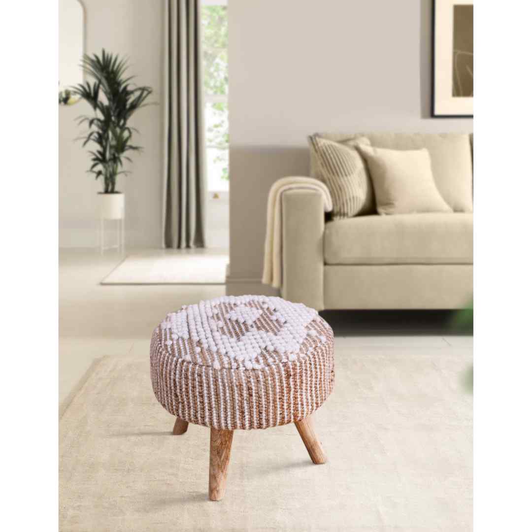 Wedge Stool - Beige / Ivory