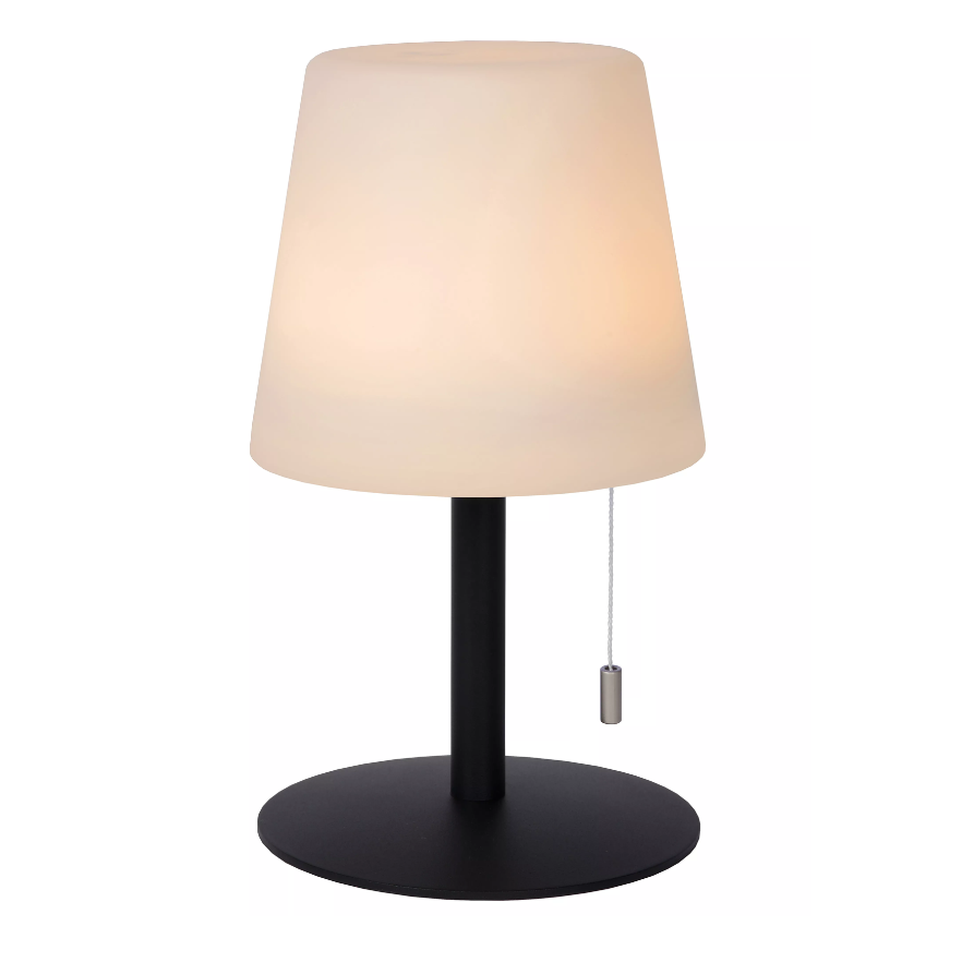 Rio Rechargeable Table Lamp Battery Operated Black And White